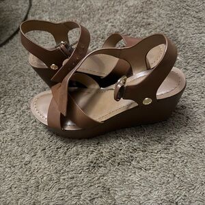 Tommy Hilfiger Brown Platform Sandals